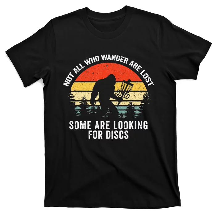 Not All Who Wander Are Lost Disc Golf Bigfoot Patrick's Day T-Shirt