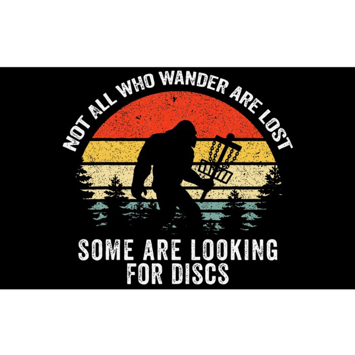 Not All Who Wander Are Lost Disc Golf Bigfoot Christmas Bumper Sticker