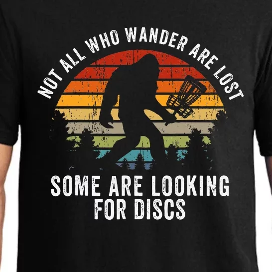 Not All Who Wander Are Lost Disc Golf Bigfoot Sasquatch Pajama Set