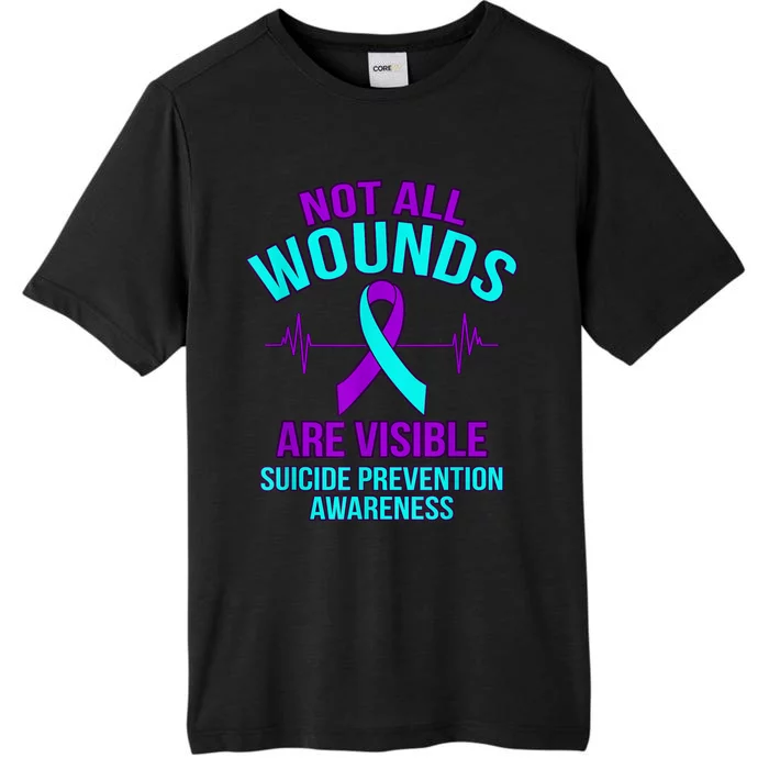 Not All Wounds Are Visible Happy Suicide Awareness Graphic ChromaSoft Performance T-Shirt