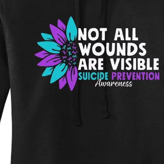 Not All Wounds Are Visible Suicide Awareness Mental Health Women's Pullover Hoodie