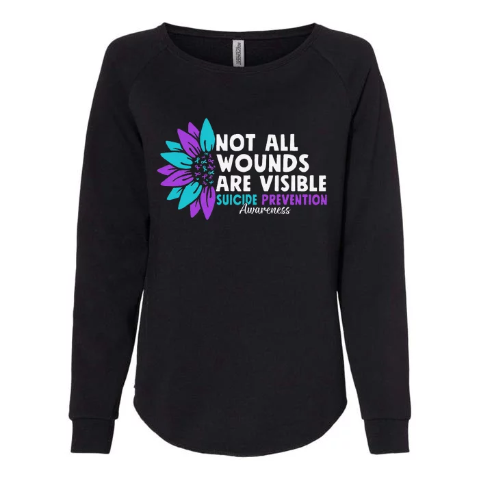 Not All Wounds Are Visible Suicide Awareness Mental Health Womens California Wash Sweatshirt