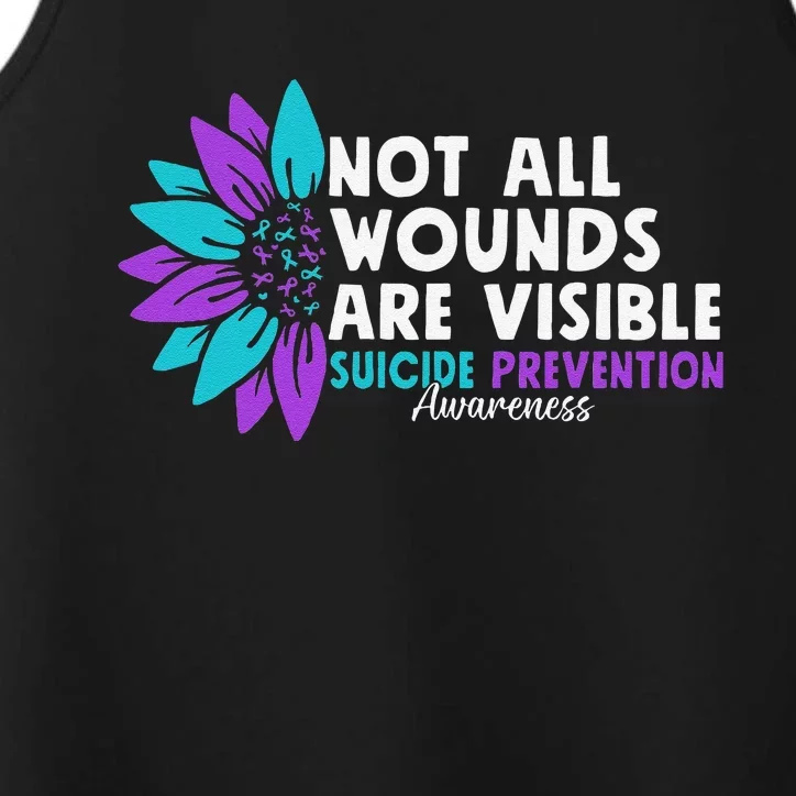 Not All Wounds Are Visible Suicide Awareness Mental Health Performance Tank