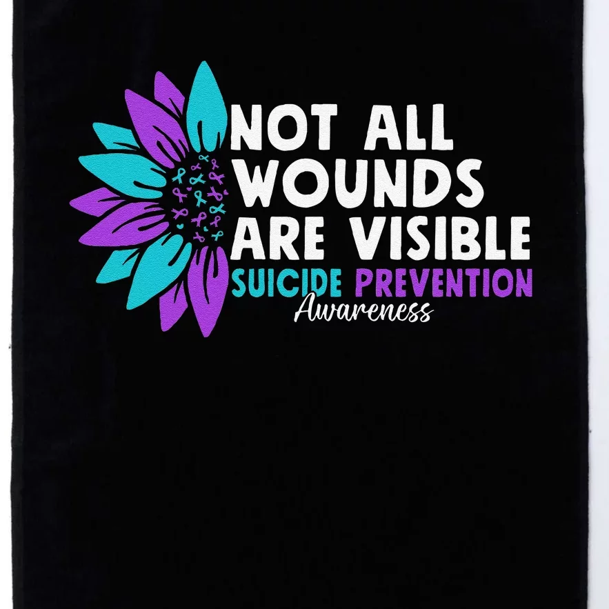 Not All Wounds Are Visible Suicide Awareness Mental Health Platinum Collection Golf Towel