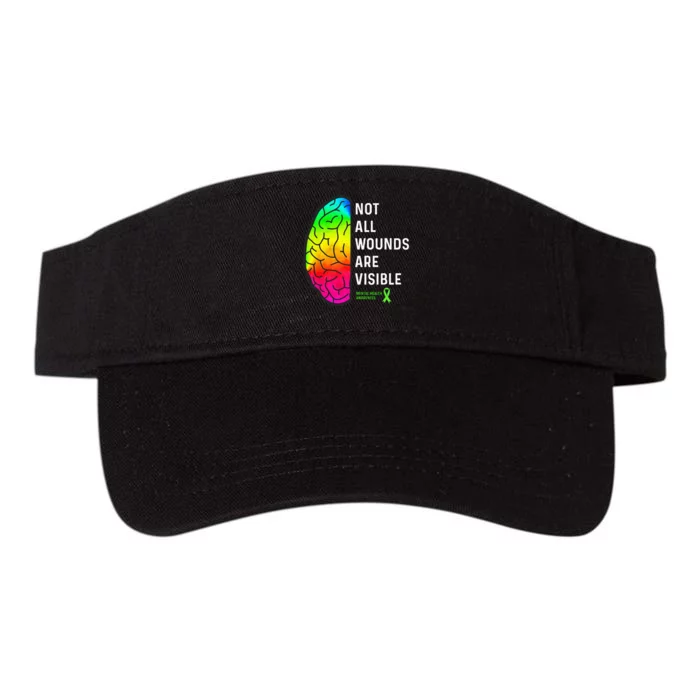 Not All Wounds Are Visible Mental Health Awareness Valucap Bio-Washed Visor