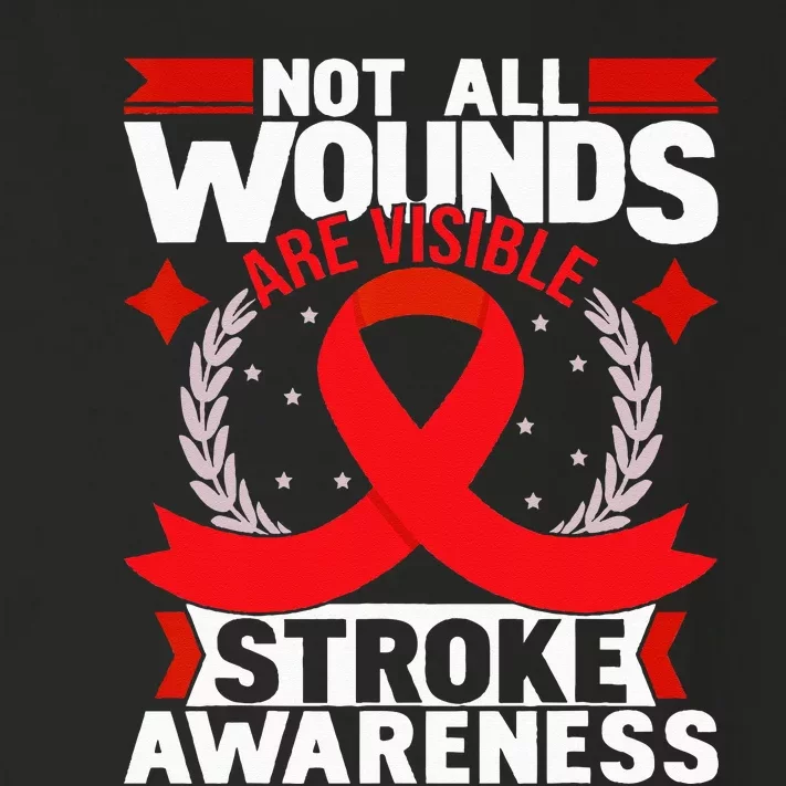 Not All Wounds Are Visible Stroke Awareness Red Ribbon Toddler Long Sleeve Shirt