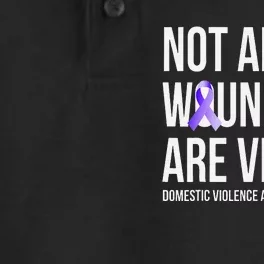 Not All Wounds Are Visible Domestic Violence Awareness Dry Zone Grid Performance Polo