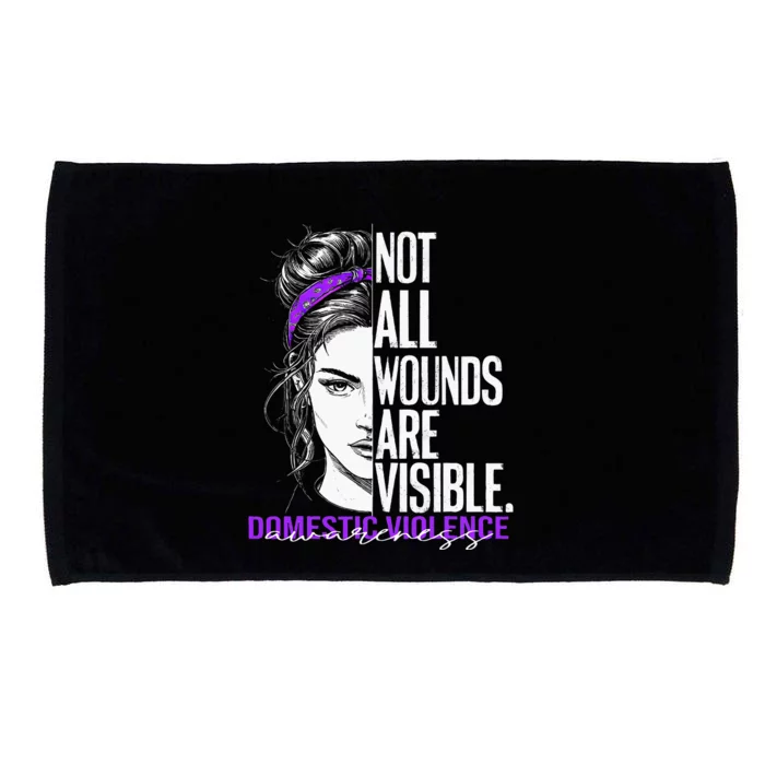 Not All Wounds Are Visible Wo Domestic Violence Awareness Microfiber Hand Towel