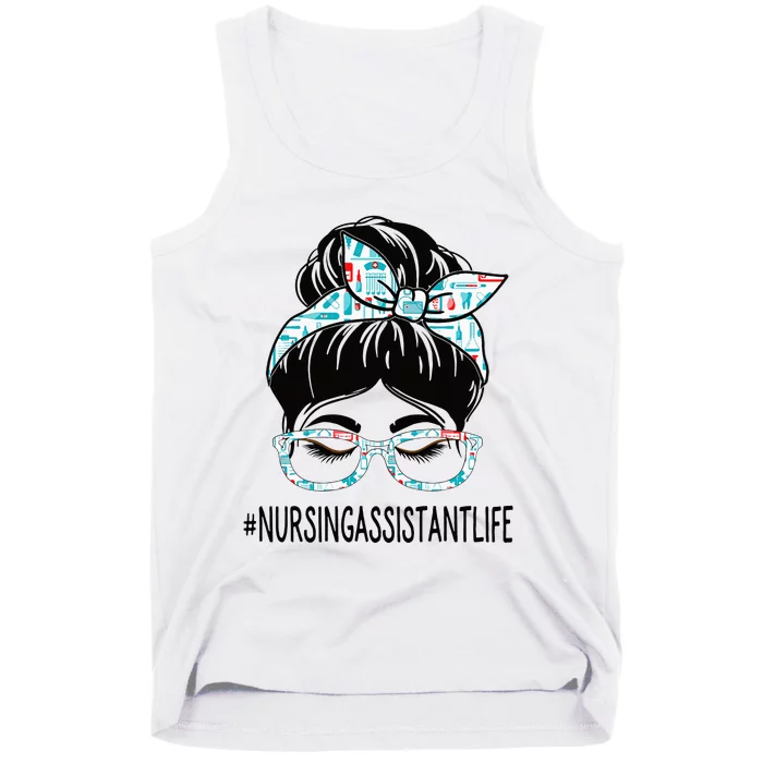 Nursing Assistant Week Appreciation Women Messy Bun For Work Tank Top