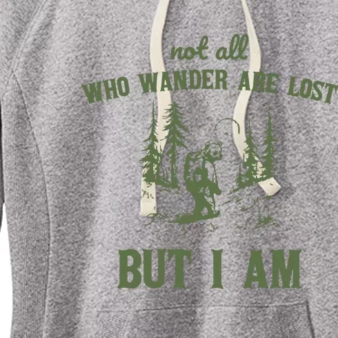 Not All Who Wander Are Lost But I Am Retro Women's Fleece Hoodie