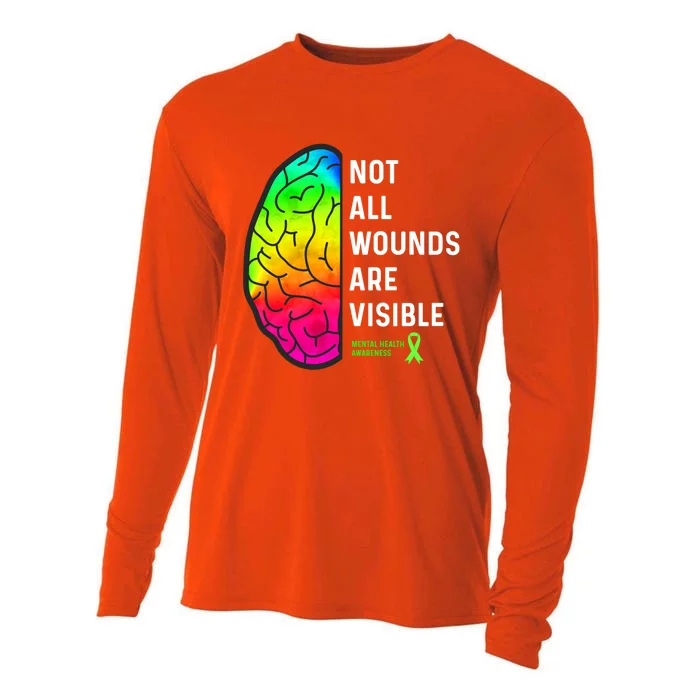 Not All Wounds Are Visible Gift Tal Health Awareness Great Gift Cooling Performance Long Sleeve Crew