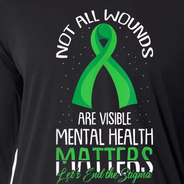 Not All Wounds Are Visible Mental Health Awareness Cooling Performance Long Sleeve Crew