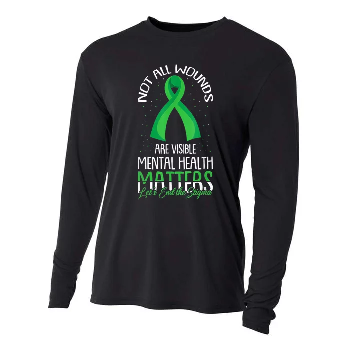 Not All Wounds Are Visible Mental Health Awareness Cooling Performance Long Sleeve Crew