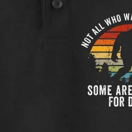 Not All Who Wander Are Lost Disc Golf Bigfoot Sasquatch Dry Zone Grid Performance Polo