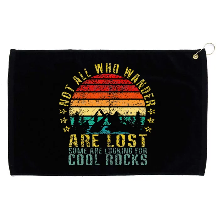 Not All Who Wander Are Lost Some Looking Funny Retro Grommeted Golf Towel