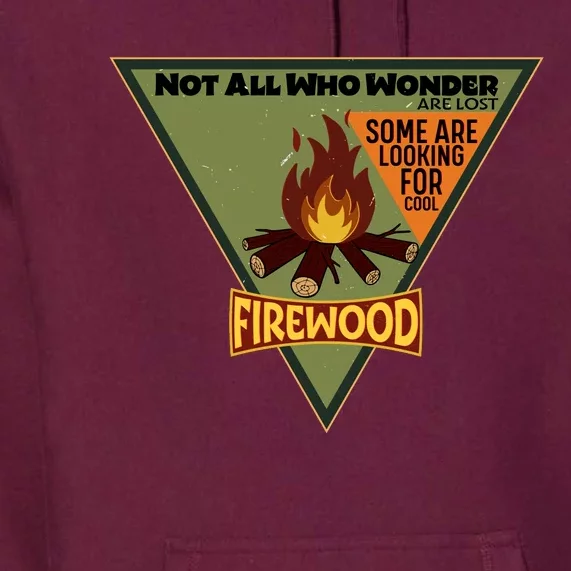 Not All Who Wonder Are Lost Some Are Looking For Cool Firewood Premium Hoodie