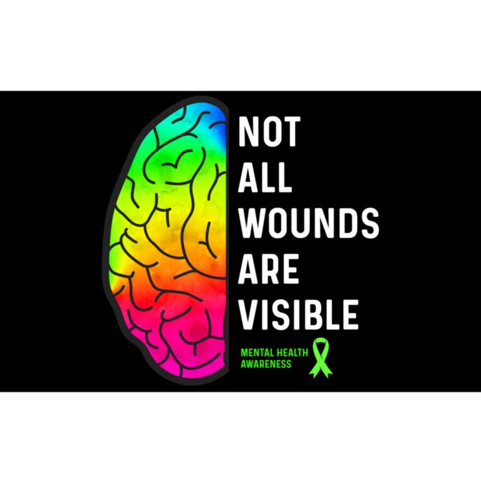 Not All Wounds Are Visible Mental Health Awareness Bumper Sticker