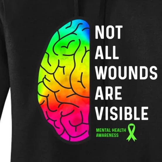 Not All Wounds Are Visible Mental Health Awareness Women's Pullover Hoodie