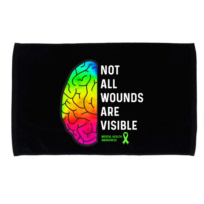 Not All Wounds Are Visible Mental Health Awareness Microfiber Hand Towel