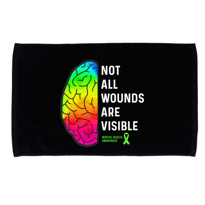 Not All Wounds Are Visible Tal Health Awareness Gift Microfiber Hand Towel