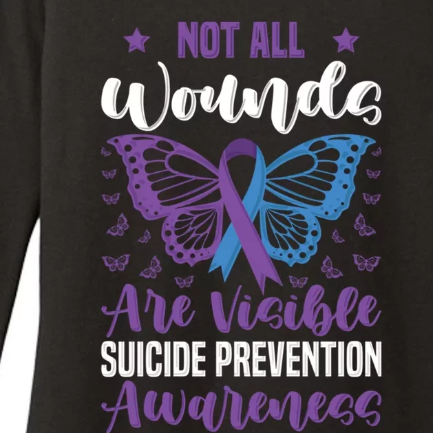 Not All Wounds Are Visible Suicide Prevention Awareness Gift Womens CVC Long Sleeve Shirt