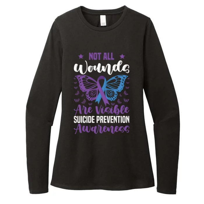 Not All Wounds Are Visible Suicide Prevention Awareness Gift Womens CVC Long Sleeve Shirt