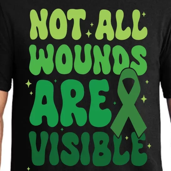 Not All Wounds Are Visible Mental Health Anxiety Pajama Set