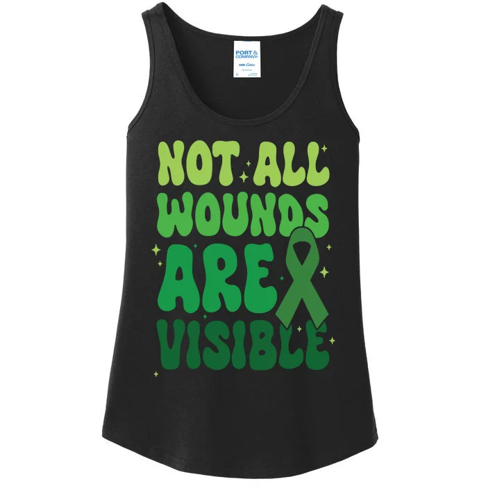 Not All Wounds Are Visible Mental Health Anxiety Ladies Essential Tank