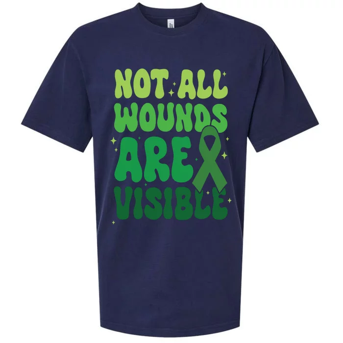 Not All Wounds Are Visible Mental Health Anxiety Sueded Cloud Jersey T-Shirt