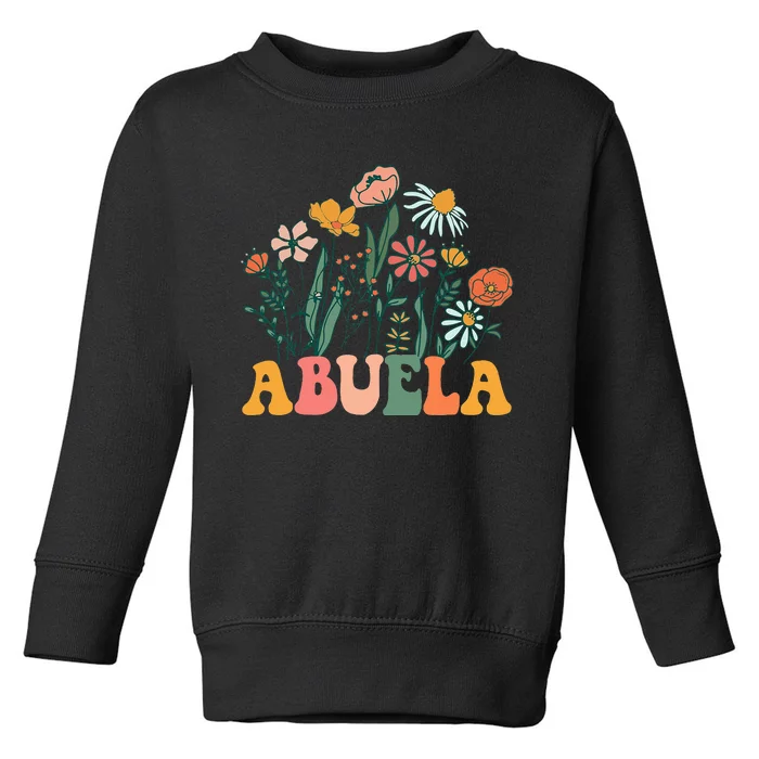 New Abuela Wildflower First Birthday & Baby Shower Toddler Sweatshirt