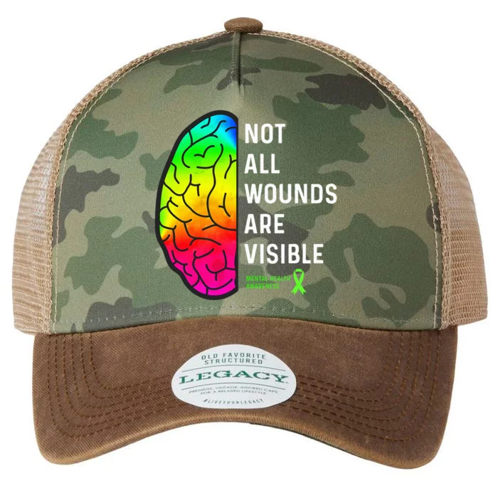 Not All Wounds are Visible Mental Health Awareness Legacy Tie Dye Trucker Hat