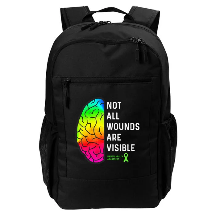 Not All Wounds are Visible Mental Health Awareness Daily Commute Backpack