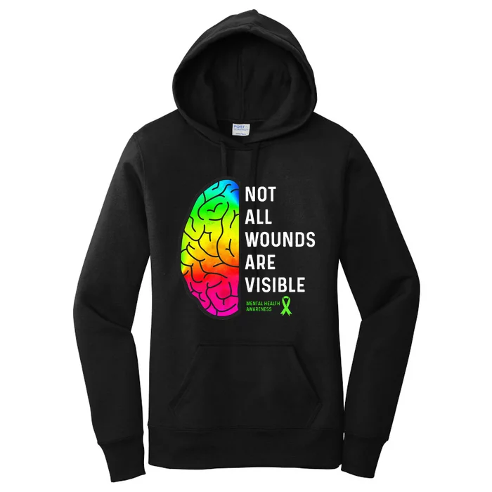 Not All Wounds are Visible Mental Health Awareness Women's Pullover Hoodie