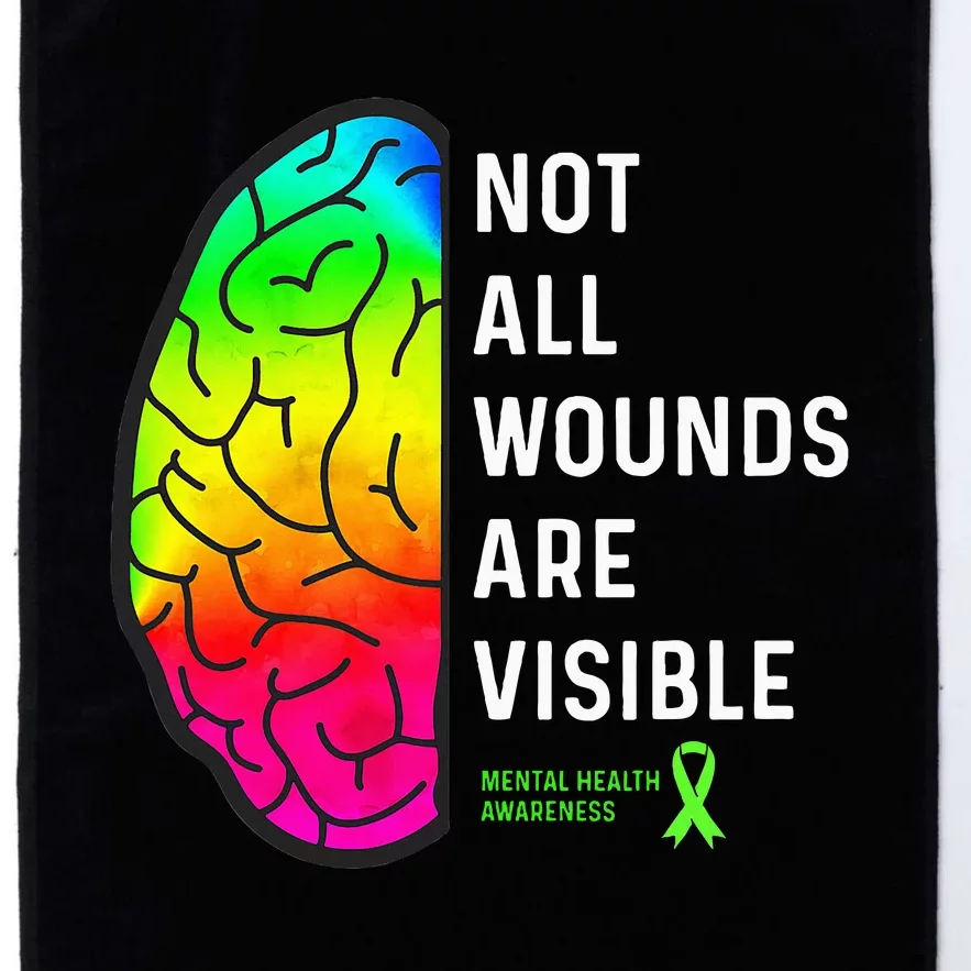 Not All Wounds are Visible Mental Health Awareness Platinum Collection Golf Towel