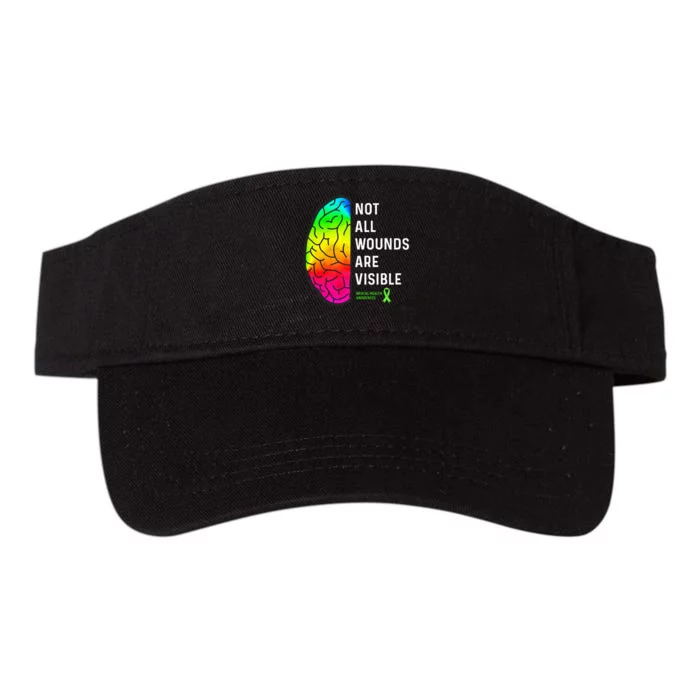 Not All Wounds are Visible Mental Health Awareness Valucap Bio-Washed Visor