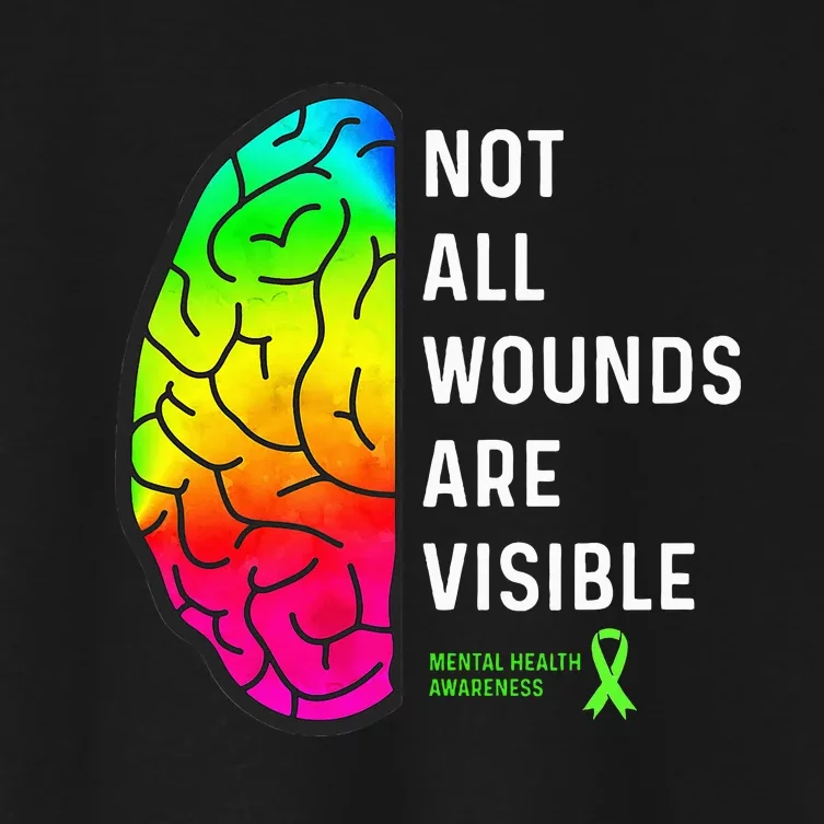 Not All Wounds are Visible Mental Health Awareness Women's Crop Top Tee