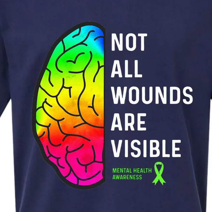 Not All Wounds Are Visible Mental Health Awareness Sueded Cloud Jersey T-Shirt