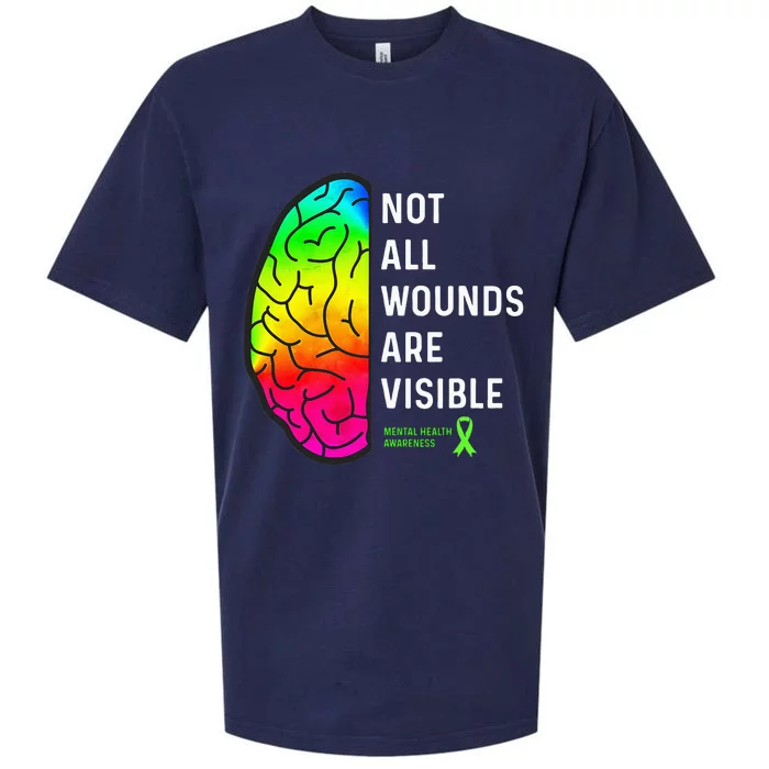 Not All Wounds Are Visible Mental Health Awareness Sueded Cloud Jersey T-Shirt