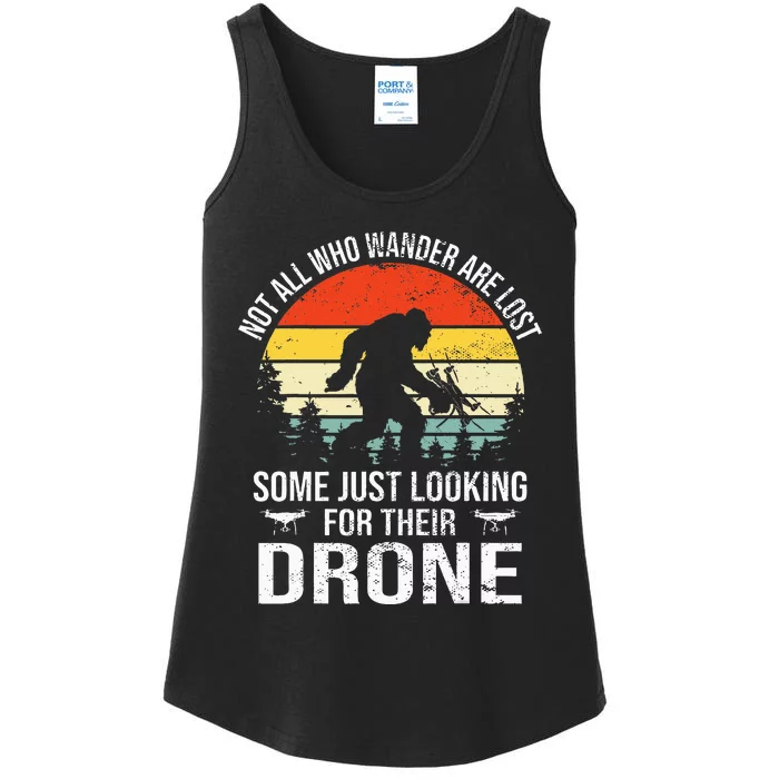 Not All Who Wander Are Lost Rc Drone Pilot Quadcopter Fpv Ladies Essential Tank