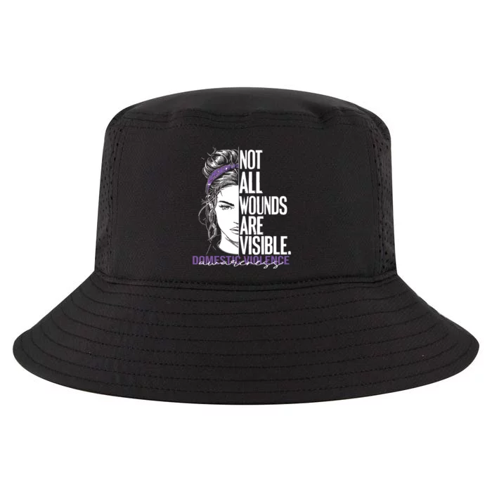 Not All Wounds Are Visible Women Domestic Violence Awareness Cool Comfort Performance Bucket Hat