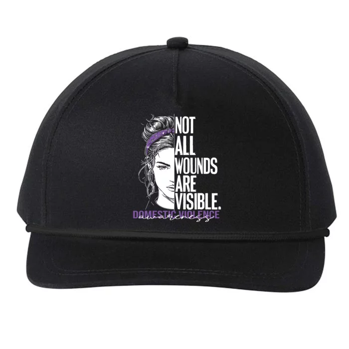 Not All Wounds Are Visible Women Domestic Violence Awareness Snapback Five-Panel Rope Hat