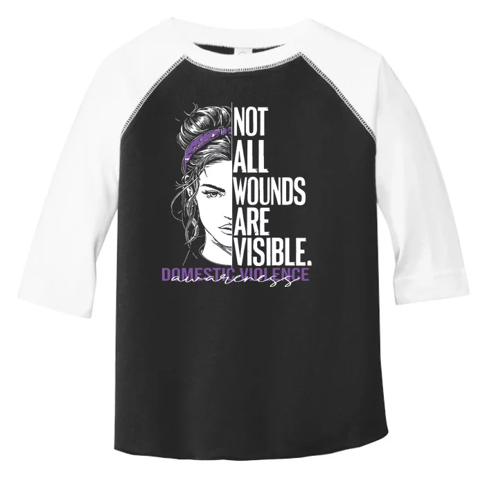 Not All Wounds Are Visible Women Domestic Violence Awareness Toddler Fine Jersey T-Shirt