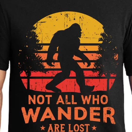 Not All Who Wander Are Lost Bigfoot Design Pajama Set