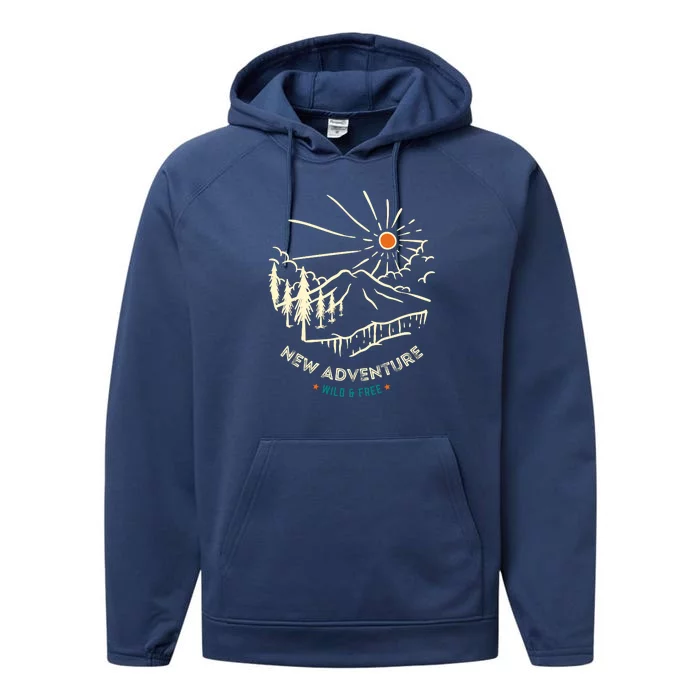 New Adventure Wild And Free Performance Fleece Hoodie