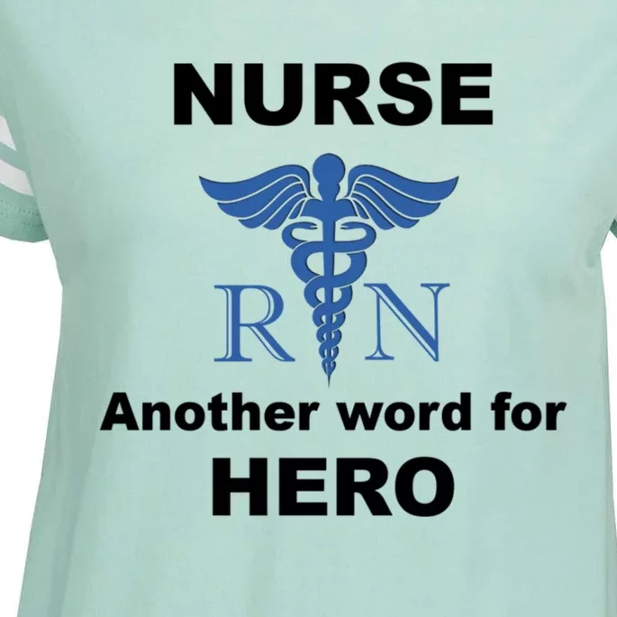 Nurse Another Word For Hero Inspirational Registered Nurses Gift Enza Ladies Jersey Football T-Shirt