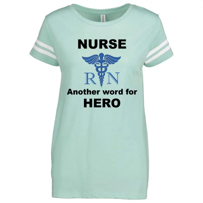 Nurse Another Word For Hero Inspirational Registered Nurses Gift Enza Ladies Jersey Football T-Shirt