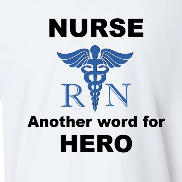 Nurse Another Word For Hero Inspirational Registered Nurses Gift Sueded Cloud Jersey T-Shirt