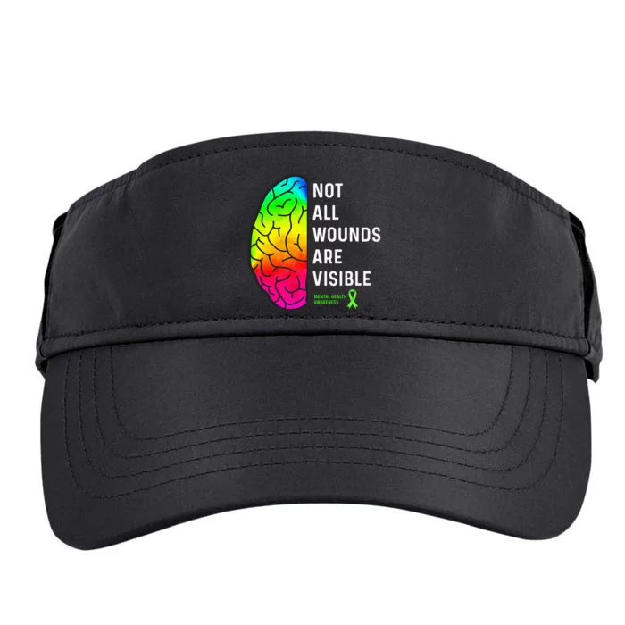 Not All Wounds Are Visible Mental Health Awareness Adult Drive Performance Visor