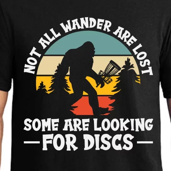 Not All Who Wander Are Lost Disc Golf Bigfoot Frisbee Player Pajama Set