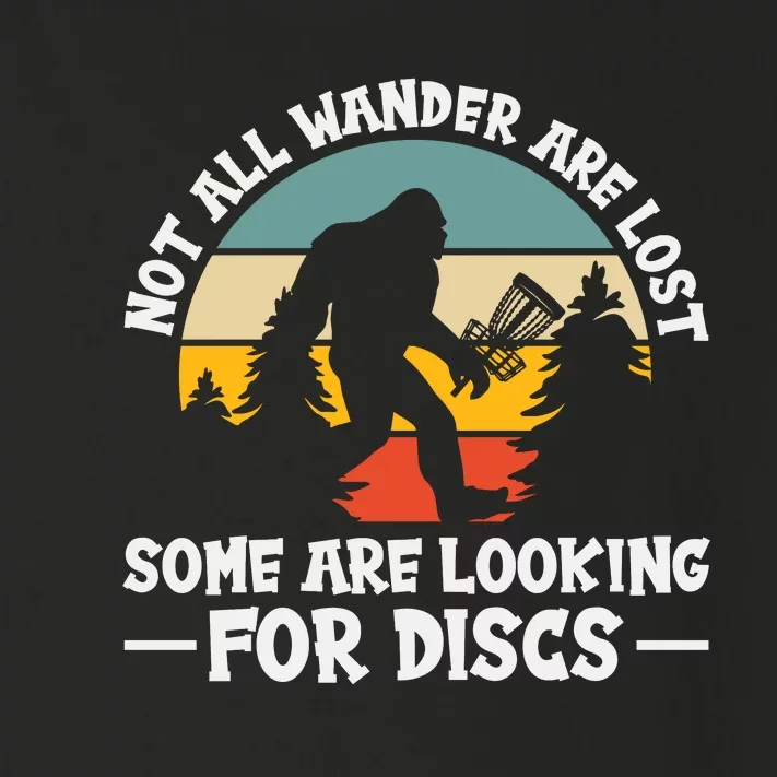 Not All Who Wander Are Lost Disc Golf Bigfoot Frisbee Player Toddler Long Sleeve Shirt